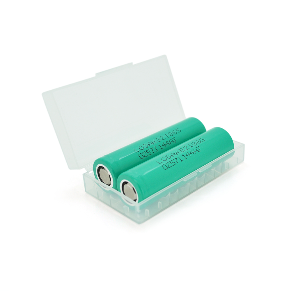 13279 Акумулятор 18650 Li-Ion LG LGDBHB21865, 1300mAh, 30A, 4.2 / 3.7 / 2.5V, GREEN, PVC BOX, 2 шт. в упаковці, ціна за 1 шт. - Зображення 1