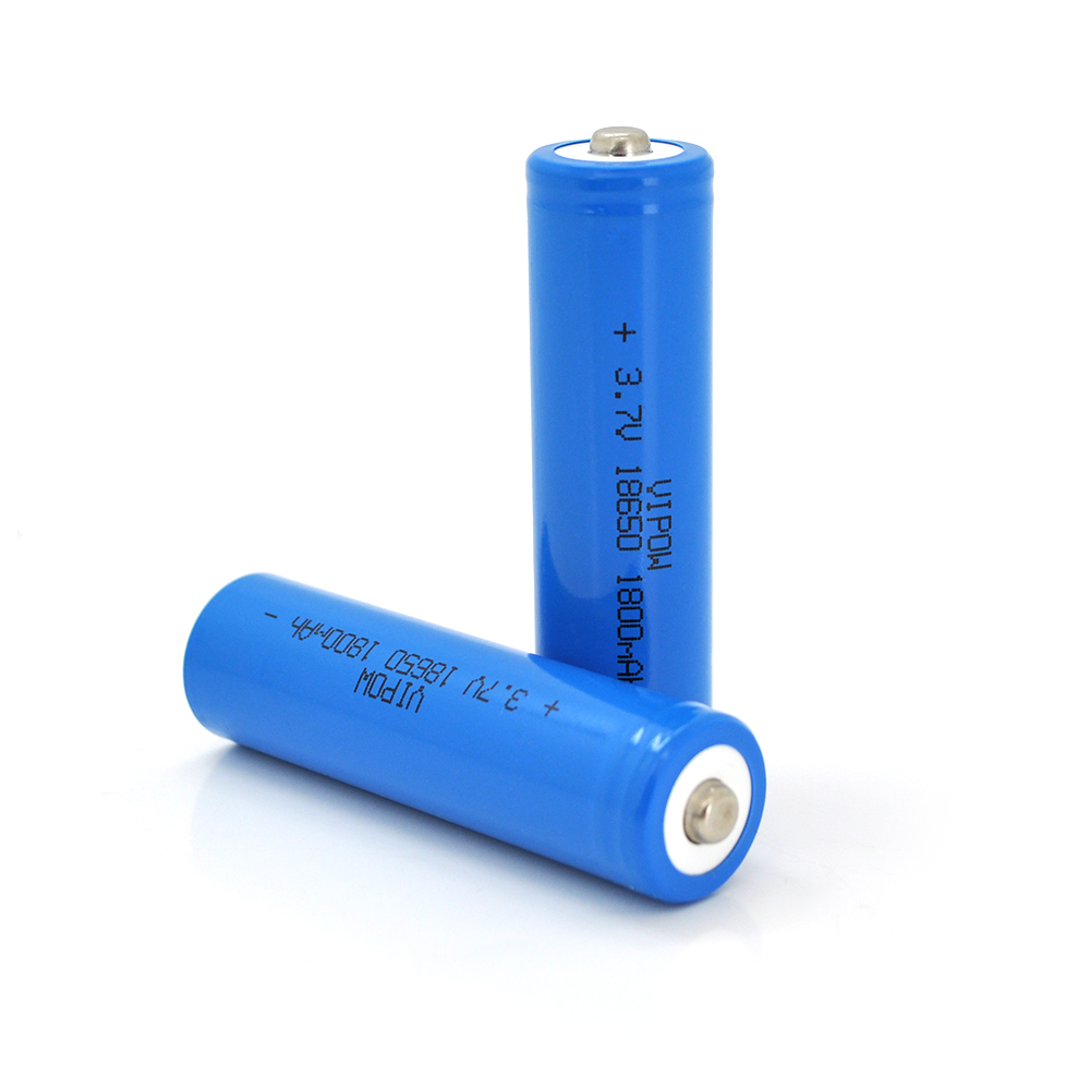 18669 Акумулятор 18650 Li-Ion Vipow ICR18650 TipTop, 1800mAh, 3.7V, Blue Q50 / 500 - Зображення 1