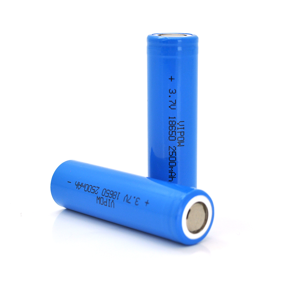 18752 Акумулятор 18650 Li-Ion Vipow ICR18650 FlatTop, 2500mAh, 3.7V, Blue - Зображення 1