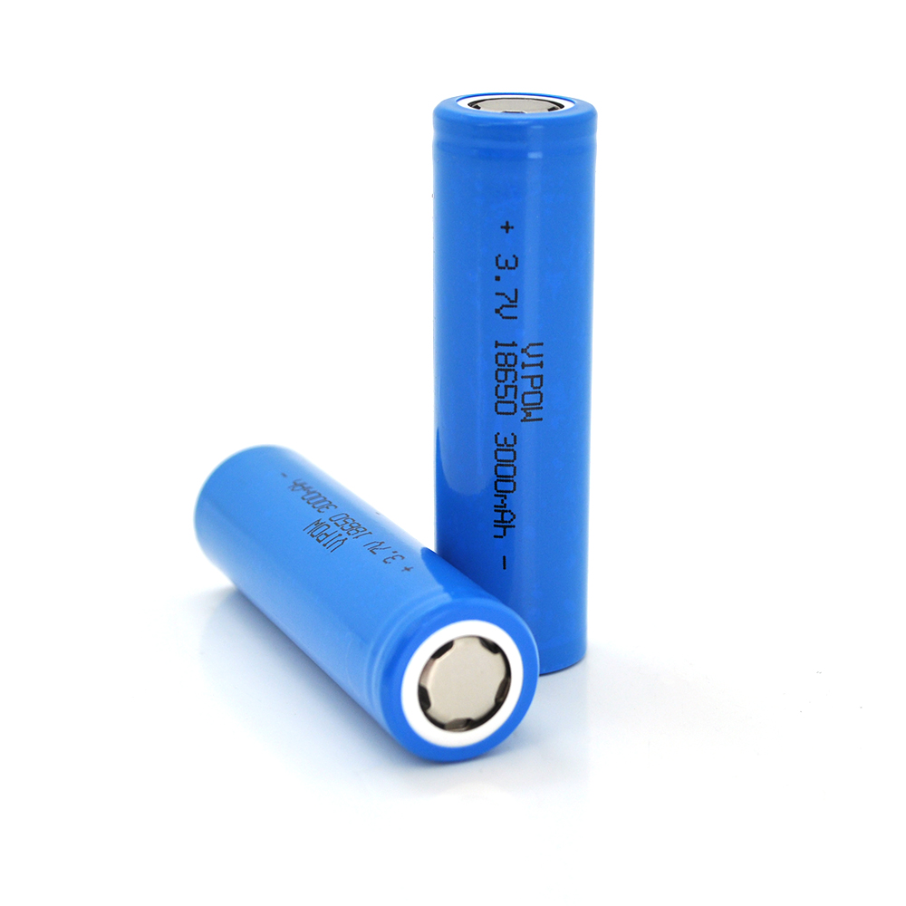 18753 Акумулятор 18650 Li-Ion Vipow ICR18650 FlatTop, 3000mAh, Blue - Зображення 1