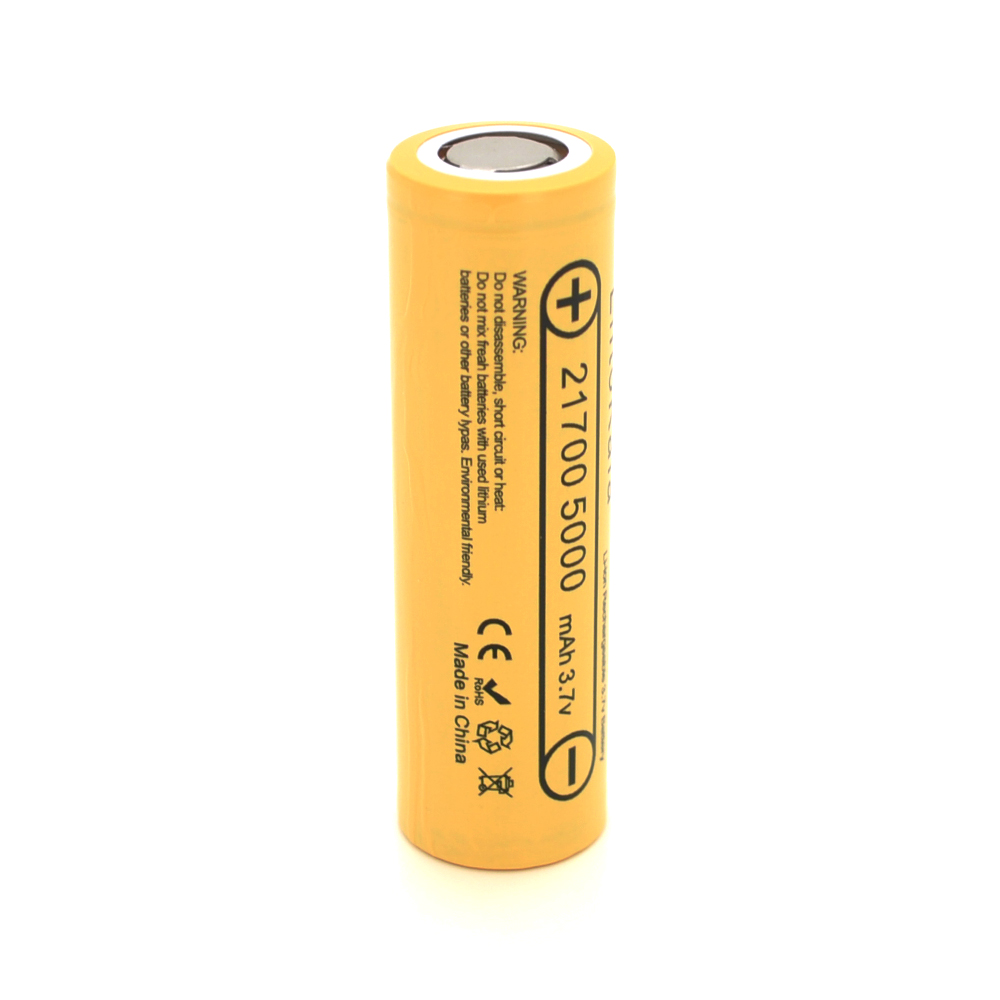 23384 Акумулятор 21700 Li-Ion LiitoKala Lii-50E, 5000mAh (4700-5100mAh, 15A, 3.7V (2.5-4.2V), Yellow, PVC BOX - Зображення 1