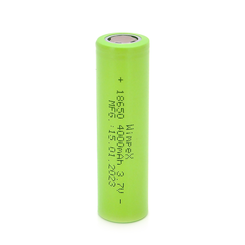 30015 Акумулятор WMP-4000 18650 Li-Ion Flat Top, 2000mAh, 3.7V, Green - Зображення 1