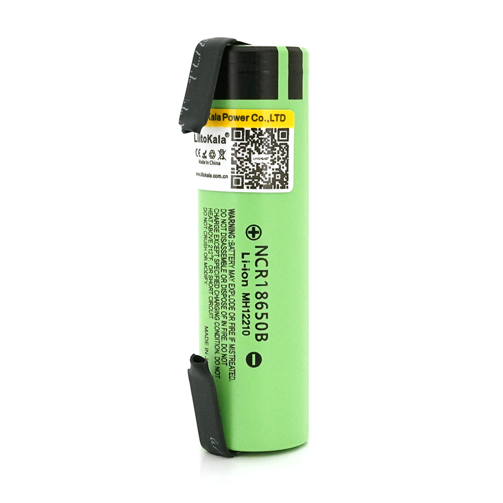 35190 Акумулятор 18650 Li-Ion LiitoKala Lii-34B-N, 3400mAh (3200-3400mAh), 3.7V (2.75-4.2V), Green, PVC BOX - Зображення 1