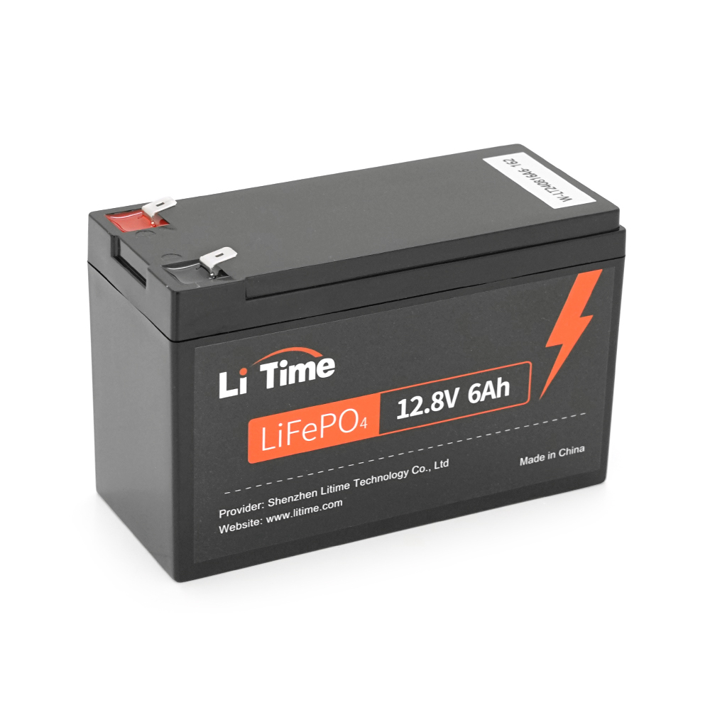 38924 Акумуляторна батарея Li-TIME LiFePO4 12.8V 6Ач 76Wh,BMS 6A F2, 151*65*94mm - Зображення 1