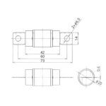 Автомобільний запобіжник PEC DC 450V 100A - Зображення 2