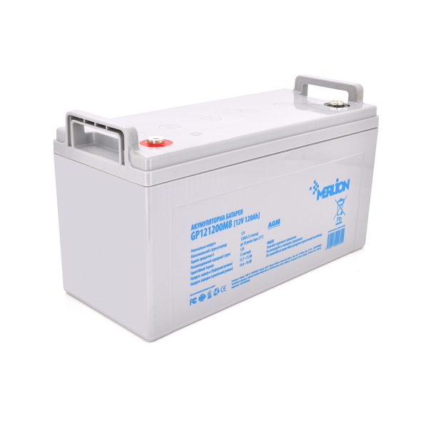 Акумуляторна батарея MERLION AGM GP121200M8 12 V 120 Ah (406 x 174 x 215) White Q1 / 30