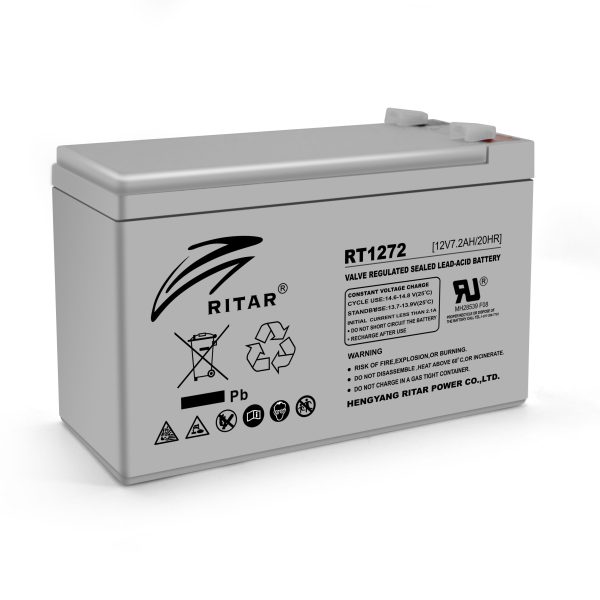 Акумуляторна батарея AGM RITAR RT1272, Gray Case, 12V 7.2Ah (151 х 65 х 94 (100) ) Q10