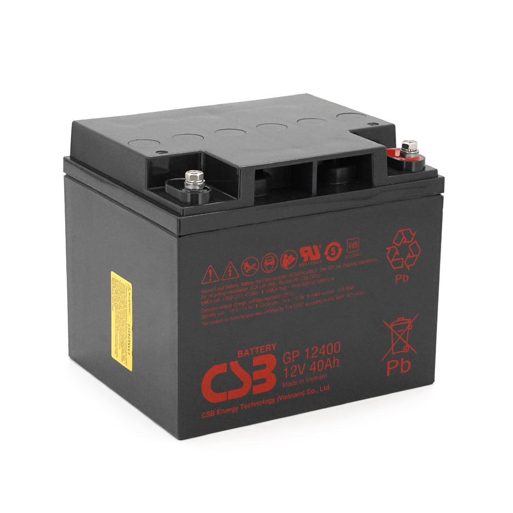 04309 Акумуляторна батарея CSB GP12400, 12V 40Ah (197х166х170мм), Q1 - Зображення 1