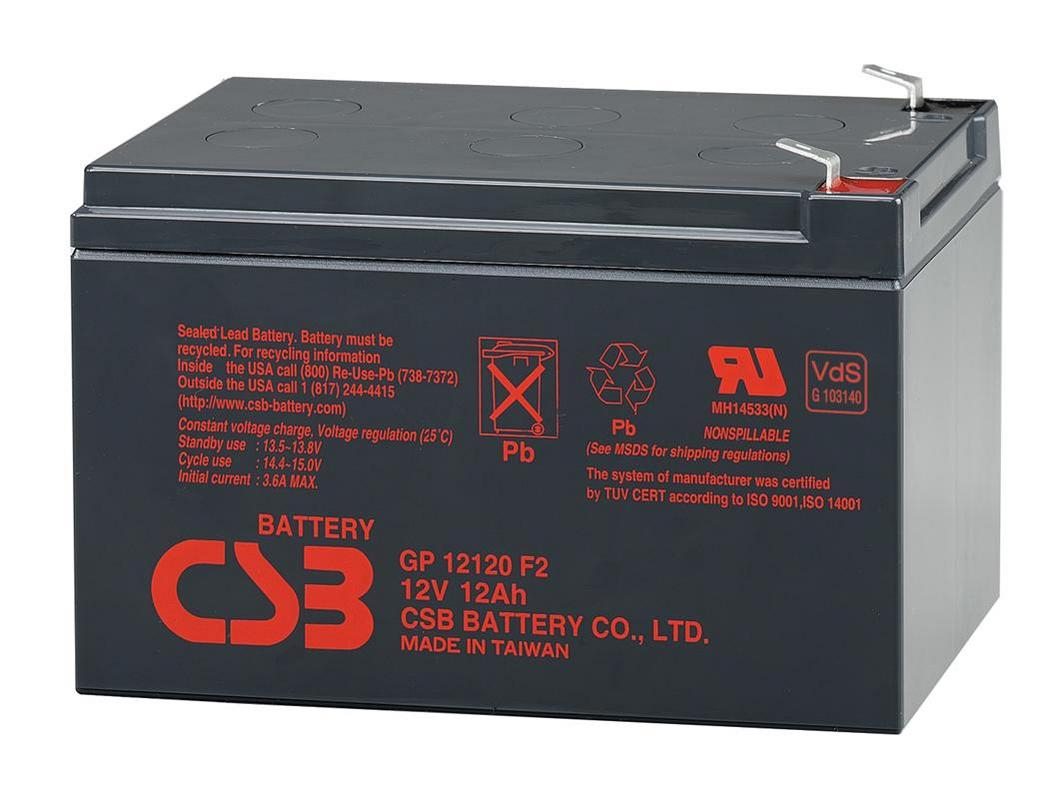 04406 Акумуляторна батарея CSB GP12120F2, 12V 12Ah (151х98х100мм), Box / Q6 - Зображення 1