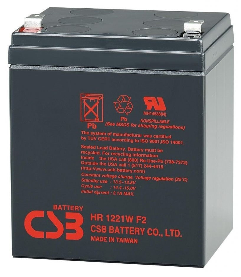 04409 Акумуляторна батарея CSB HR1221WF2, 12V 5Ah (90х70х100 (105)) Q10 / 630 - Зображення 1