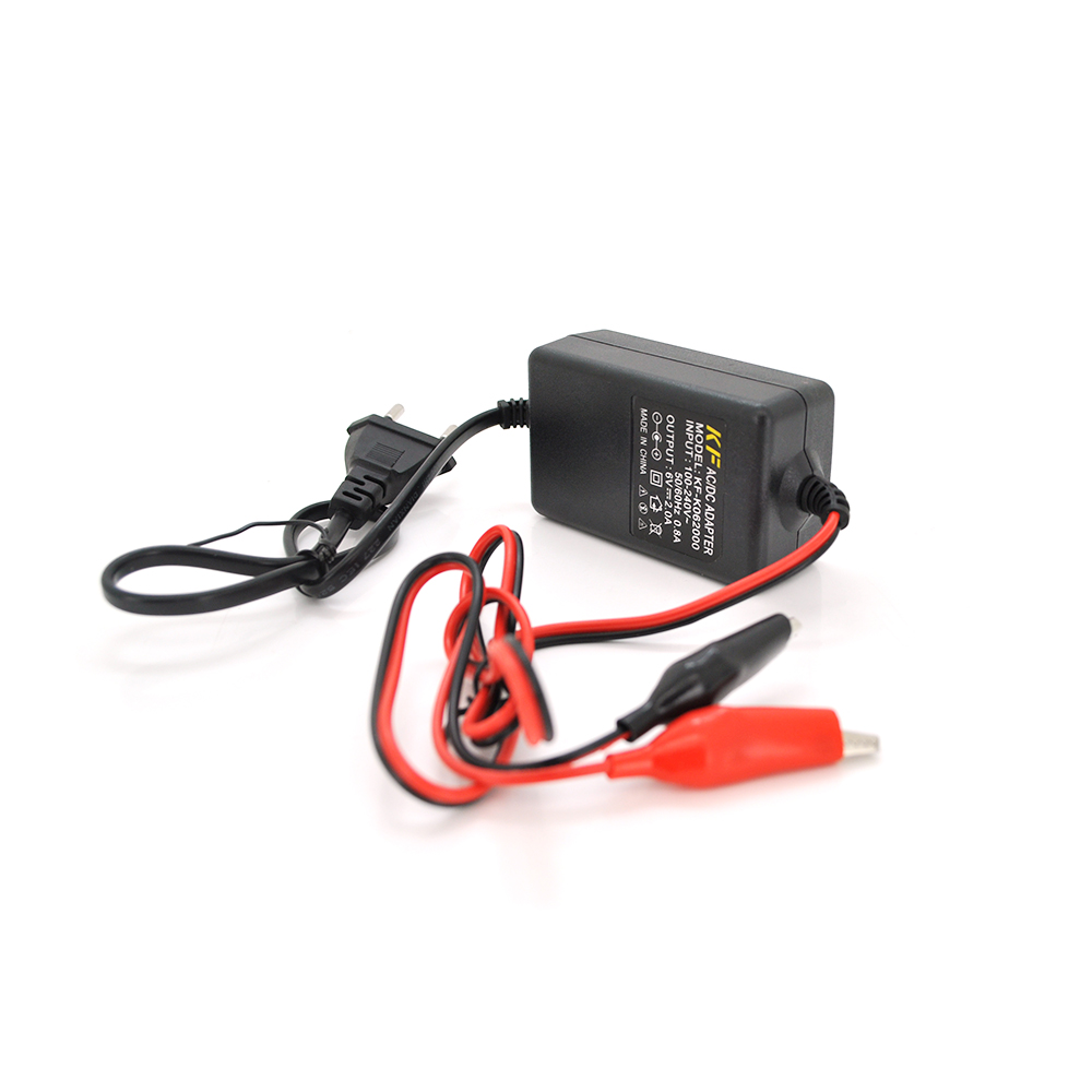 08017 Імпульсне ЗУ для акумуляторів Merlion, 6V, YS-0602, 100-240V, 2A, клемми (AGM, GEL, Lead) - Зображення 1