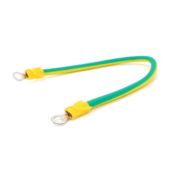 Перемичка (з&apos;єднувач) 350 мм 4 мм2 під болт М6 (6,3 мм внутрішній діаметр) для акумуляторів, ціна за штуку