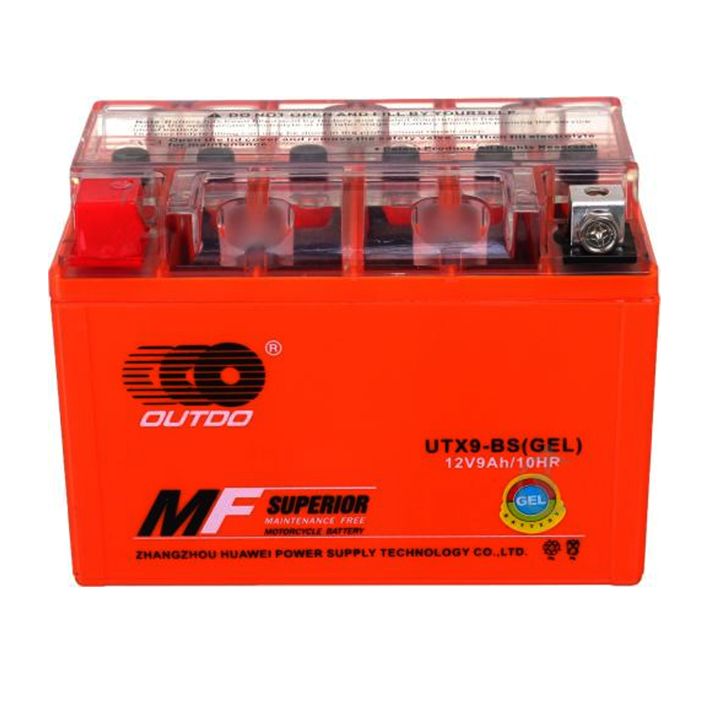 13049 Мотоакумулятор OUTDO (Maxion) UTX9-BS GEL, 12V 9 Ah (150 х 87 х 105), Orange, Q8 - Зображення 1
