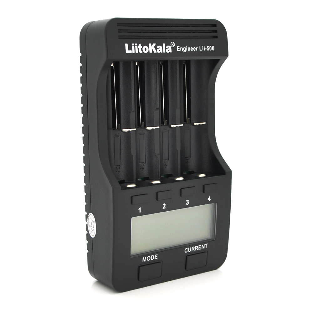 18694 ЗУ універсальне Liitokala Lii-500, 4 канали, LCD дисплей, підтримує Li-ion, Ni-MH та Ni-Cd AA (R6), ААA (R03), AAAA, С (R14) - Зображення 1