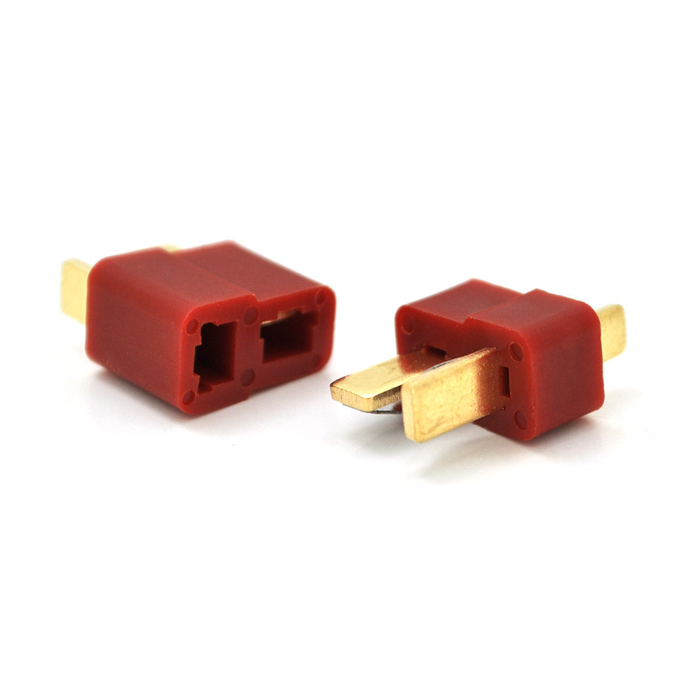 21674 Комплект T-2HQ образний штекер для дронів (тато) High Quality, Red - Зображення 1