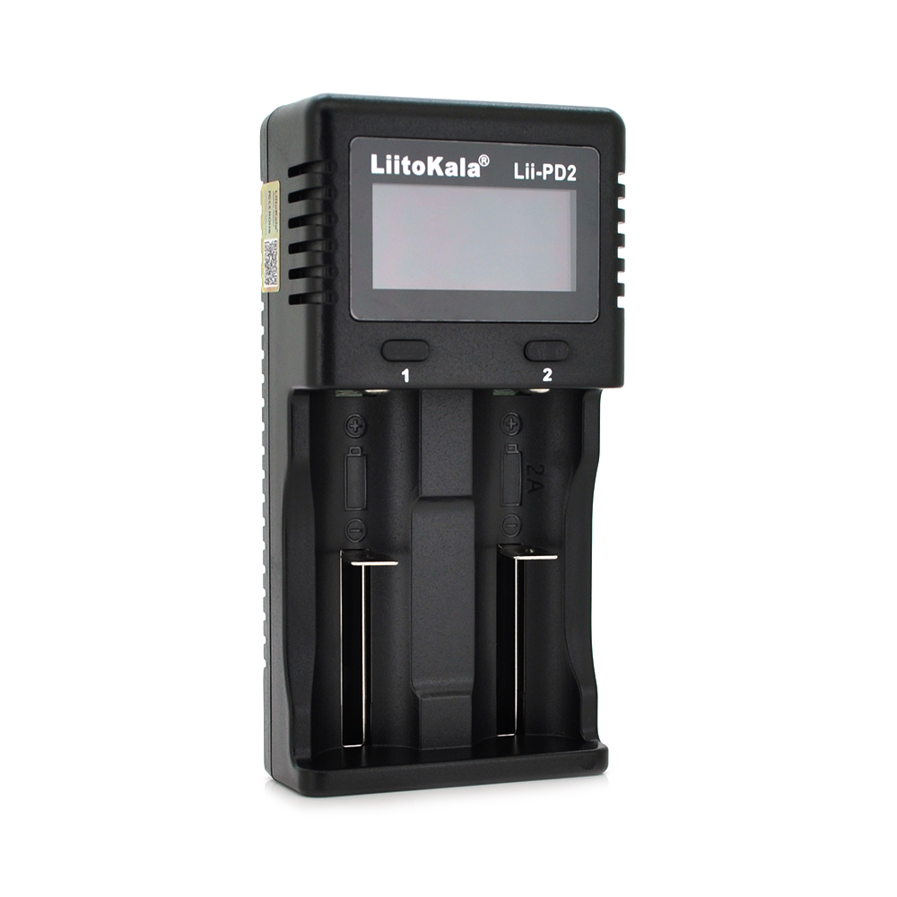 23380 ЗУ універсальне Liitokala PD2, 2 канали, LCD дисплей, підтримує Li-ion, Ni-MH та Ni-Cd AA (R6), ААA (R03), AAAA, С (R14) - Зображення 1