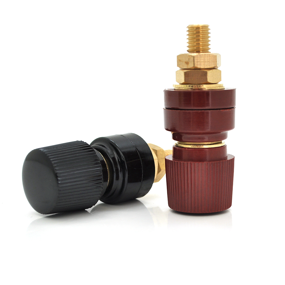 24809 Мідна гвинтова клема 6mm чорна + червона продаються парою - Зображення 1