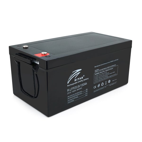 Акумуляторна батарея Ritar LiFePO4 25,6V 150AhBMS765A@8S (522 х 240 х 219) Q1