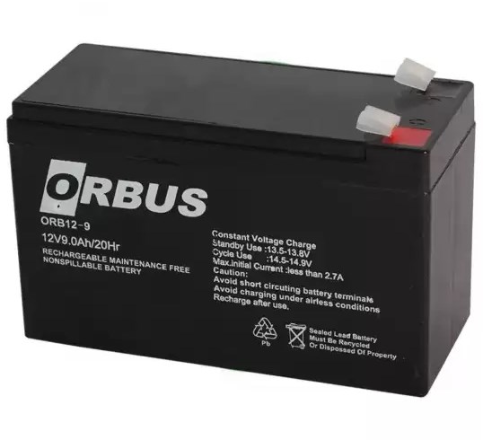Акумуляторна батарея ORBUS ORB1290 AGM 12V 9Ah (151x65x94) 2.40 kg Q10 / 450