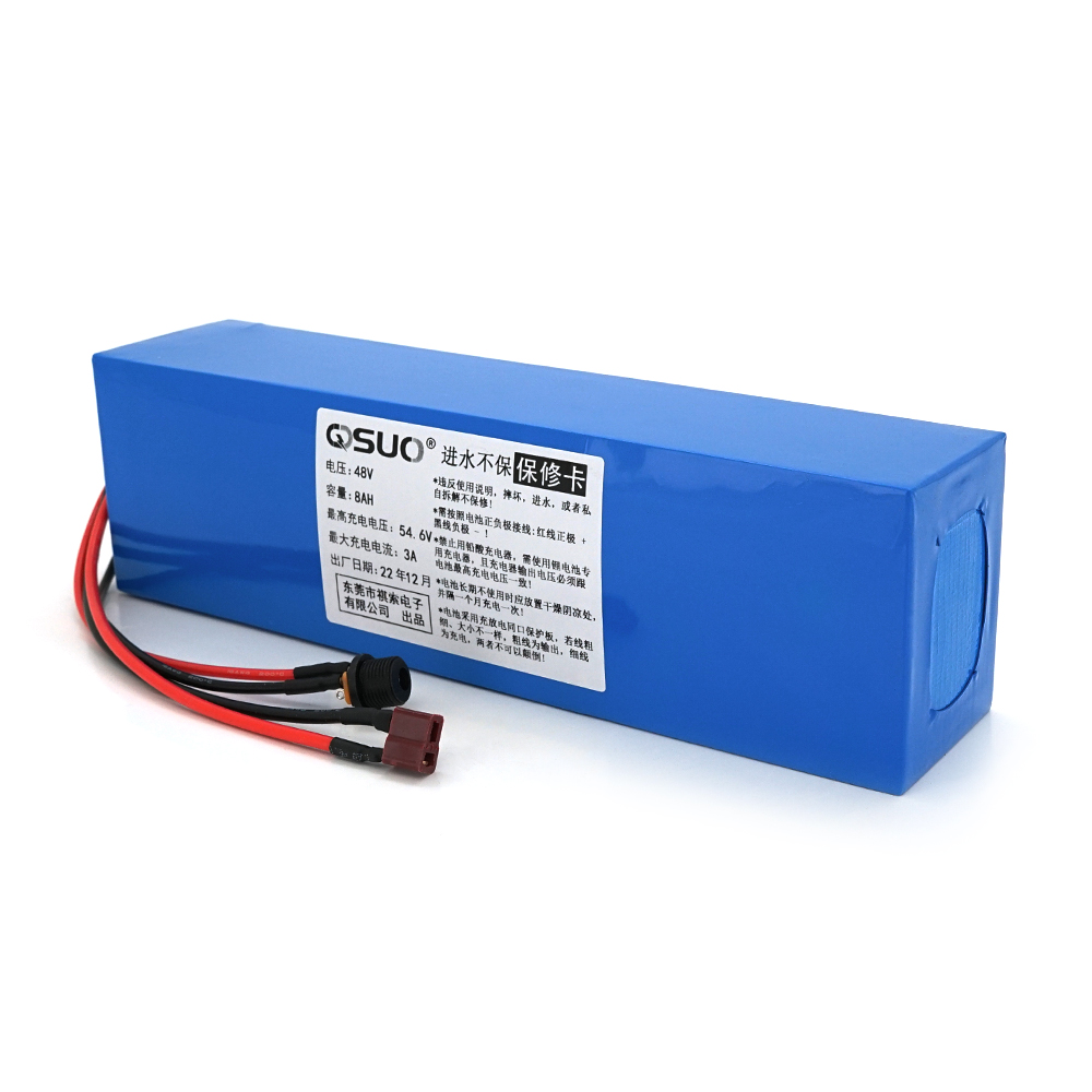 29625 Акумуляторна батарея літієва QiSuo 48V 8A з елементами Li-ion 18650, DC: 5.5x2.1мама + роз'єм T-2HQмама - Зображення 1