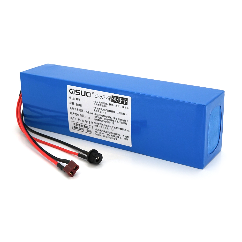 29626 Акумуляторна батарея літієва QiSuo 48V 10A з елементами Li-ion 18650, DC: 5.5x2.1мама + роз'єм T-2HQмама - Зображення 1
