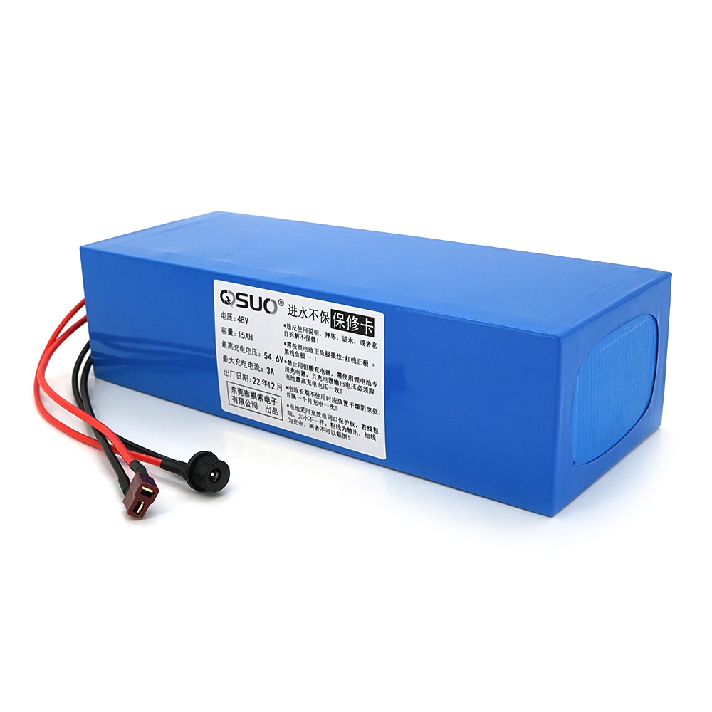 29628 Акумуляторна батарея літієва QiSuo 48V 15A з елементами Li-ion 18650, DC: 5.5x2.1мама + роз'єм T-2HQмама - Зображення 1