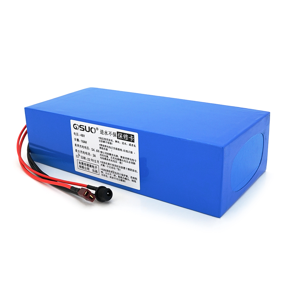 29629 Акумуляторна батарея літієва QiSuo 48V 18A з елементами Li-ion 18650, DC: 5.5x2.1мама + роз'єм T-2HQмама - Зображення 1