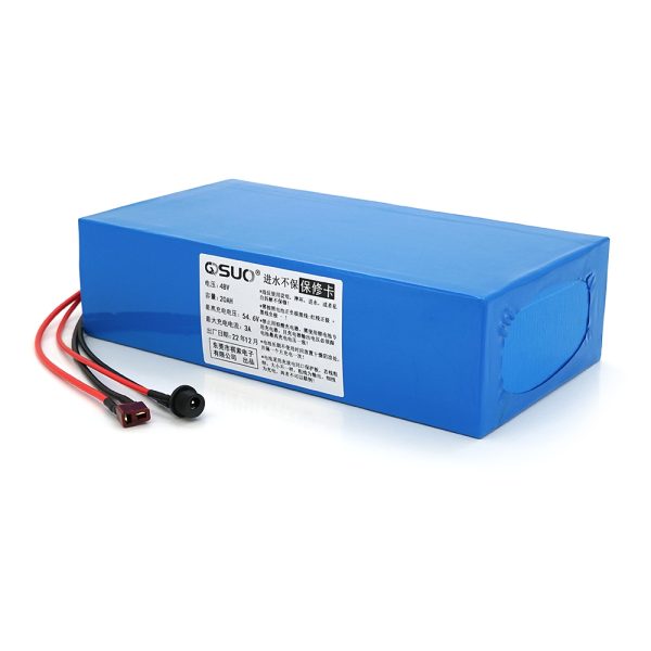 Акумуляторна батарея літієва QiSuo 48V 20A з елементами Li-ion 18650, DC: 5.5x2.1мама + роз&apos;єм T-2HQмама