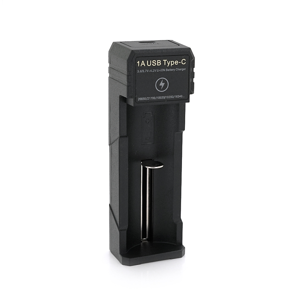 29633 Зарядний пристрій Yonii 18650 / 26650 / 21700 / 18340, 4.2V / 1000mAh, живлення від USB / Type-C, Q 300 - Зображення 1