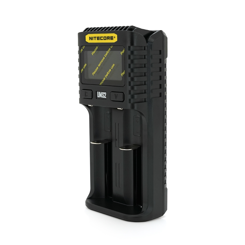 31540 Зарядний пристрій універсальний Nitecore Digicharger UMS2, 2 канали, LCD дисплей, підтримує Li-ion, Ni-MH та Ni-Cd AA (R6), ААA (R03), С (R14) - Зображення 1