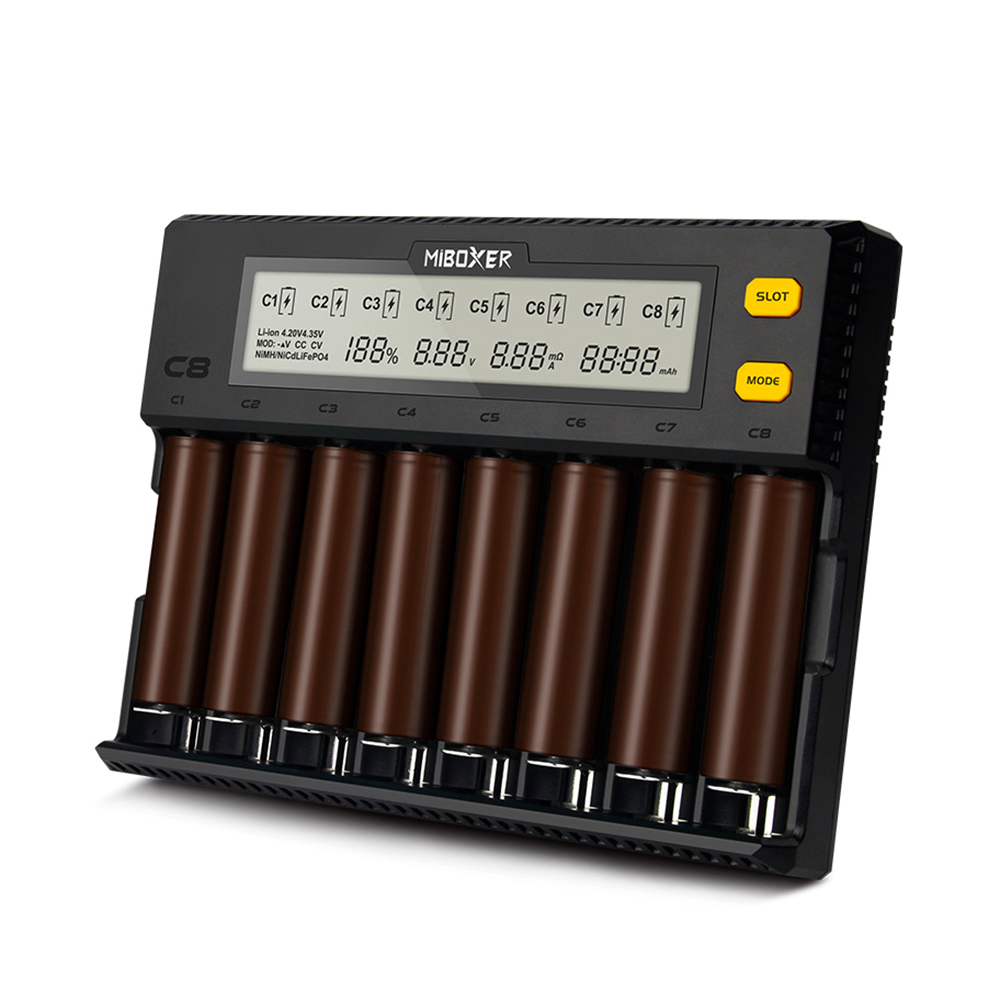 32296 Зарядний пристрій універсальний PUJIMAX, 8 каналів, LED інд., підтримує Li-ion, Ni-MH і Ni-Cd AA (R6), ААA (R03), AAAA, С (R14), 1,2V 2000mA - Зображення 1