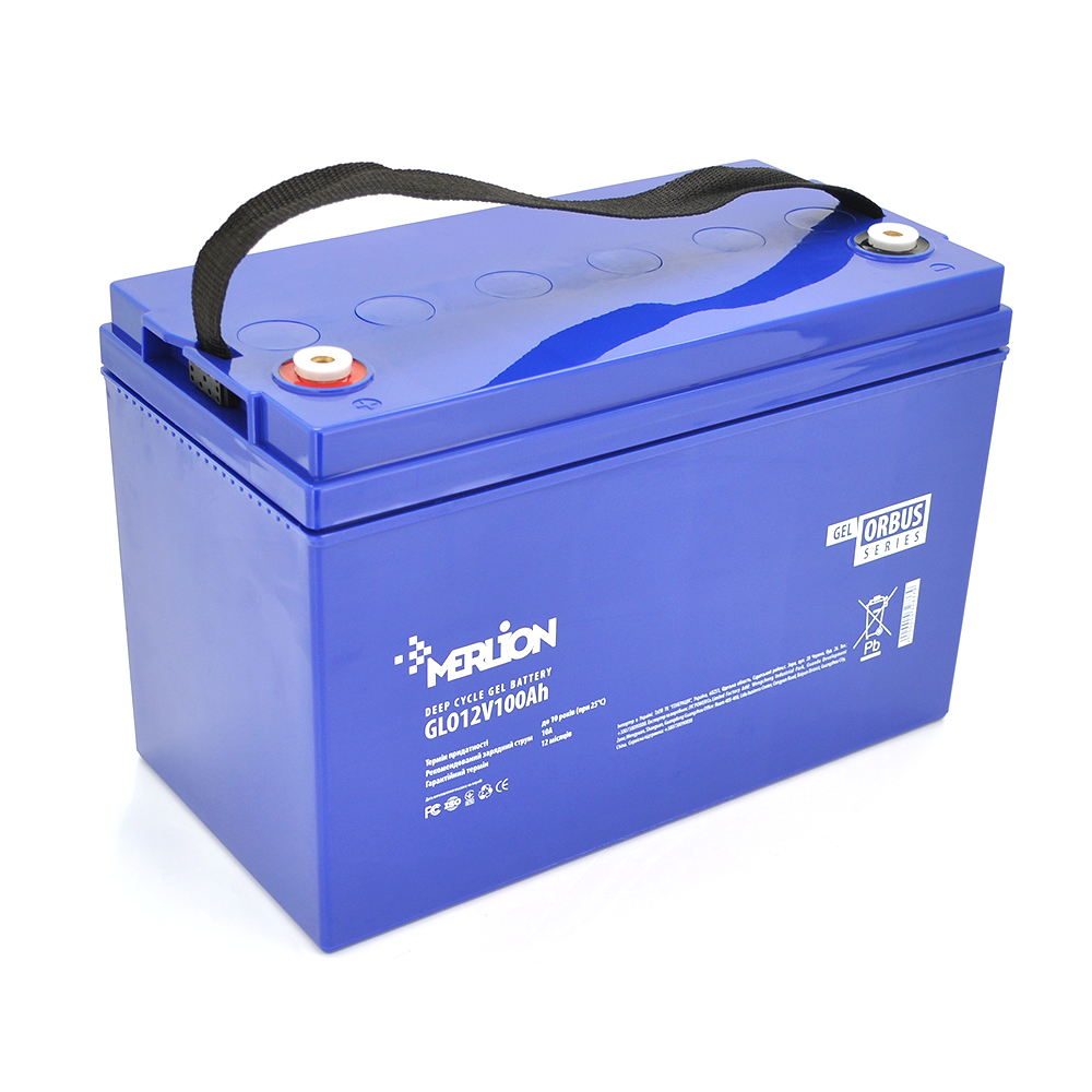 32837 Акумуляторна батарея MERLION ORBUS GLO12V100Ah (329 x 172 x 218) BLUE Q1 / 36 - Зображення 1
