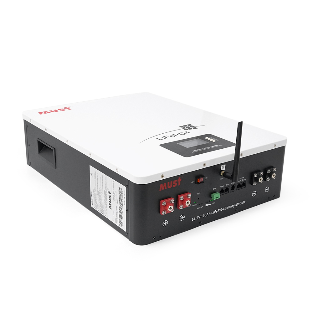 32862 Акумуляторна батарея Must LiFePO4 LP16-48100 51.2V 100Ah, 5,12kWh, BMS100A@16S, CAN2.0 / RS232 / RS485, 6000 cycles, 625x442x177,44kg - Зображення 1