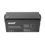 Аккумуляторна батарея Must LiFePO4 LP15-24200 25.6V 200Ah, 5,12kWh, BMS100A@4S, 6000 cycles, 522x240x218, 45kg - Зображення 2