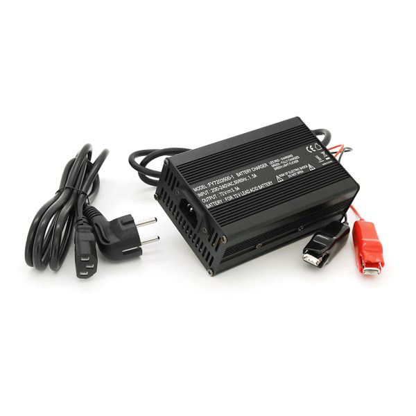 Зарядний пристрій для акумуляторів AGM 72V, 3.5A, + крокодили, 135x90x50mm