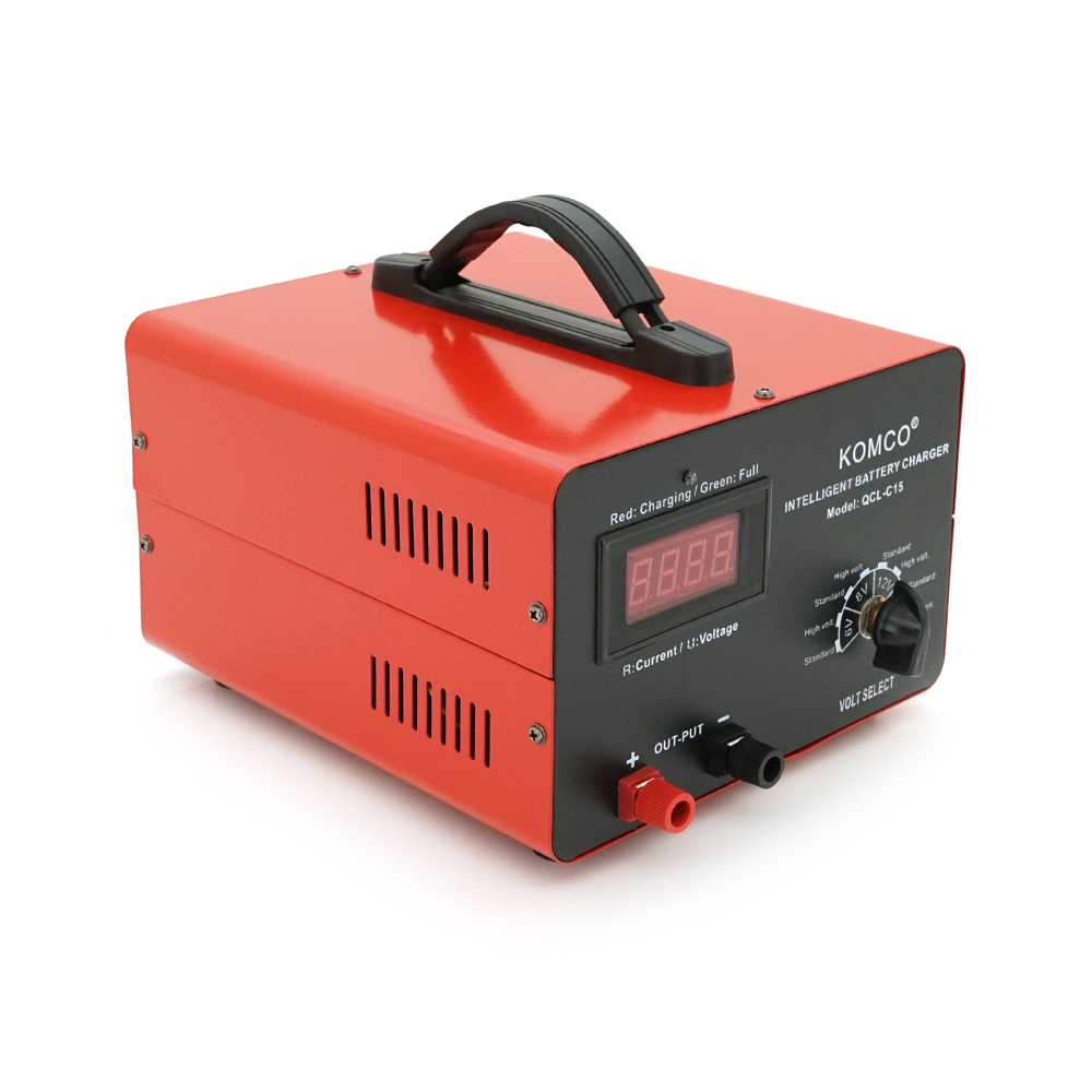 36892 Зарядний пристрій для акумуляторів QCL-C15, AGM / LiFePO4,15А, + крокодили, 290x247x157mm - Зображення 1