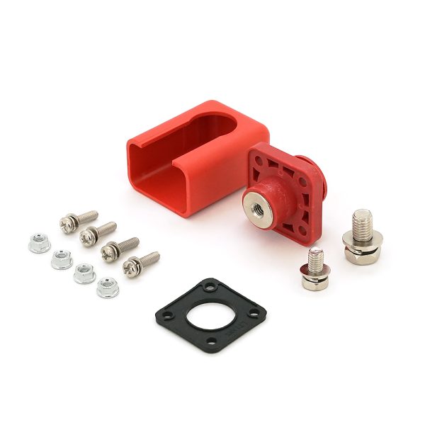 Корпусна прохідна клема М8-M6, 200A, 1000V, мідь, Red