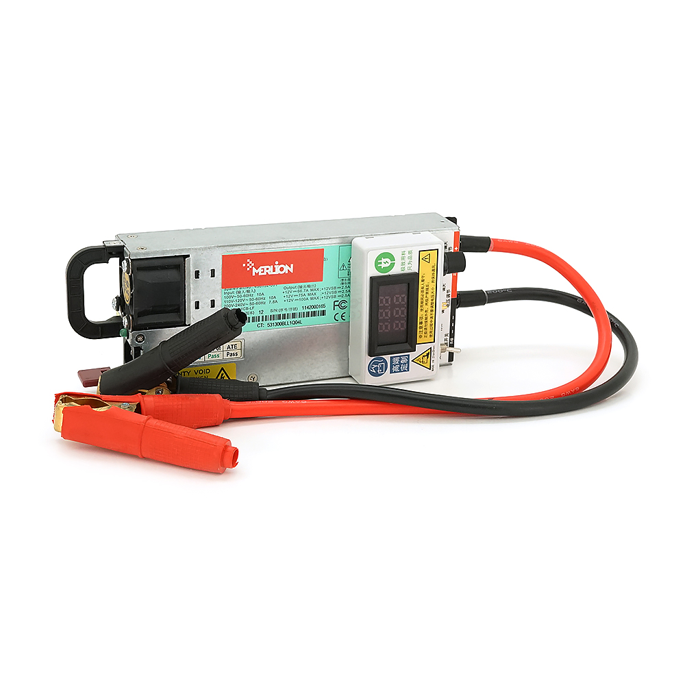 37310 Регульований зарядний пристрій MERLION для AGM / Li-ion / LiFePo4 АКБ, 0-15V, 0-120А, LSD, крокодили - Зображення 1