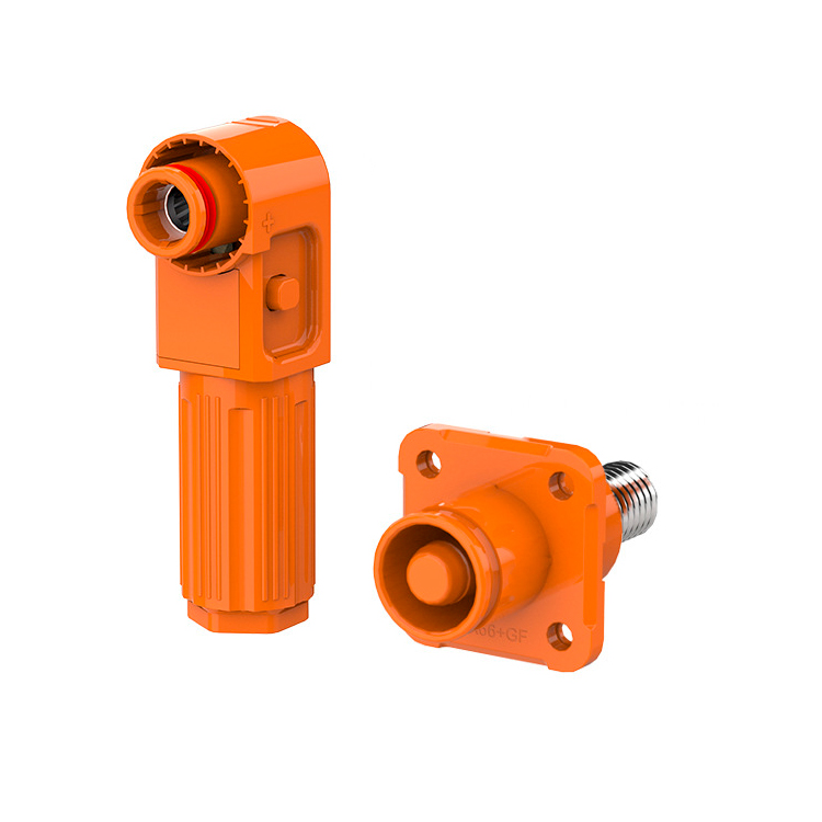 37869 Комплект роз'ємів для АКБ (тато+мама), SRDB-120С, 120А, 1500V, IP67, Orange - Зображення 1