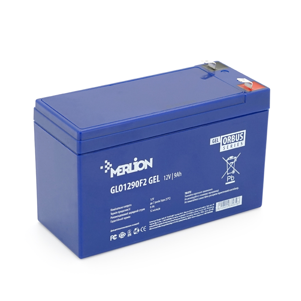 38030 Акумуляторна батарея MERLION ORBUS GLO1290F2 12 V 9 Ah (150 x 65 x 95 (100)) BLUE Q10 / 420 - Зображення 1