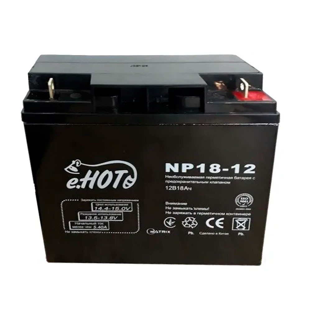 38189 Акумуляторна батарея 12V 18Ah ENOT (181 х 76 х 167) - Зображення 1