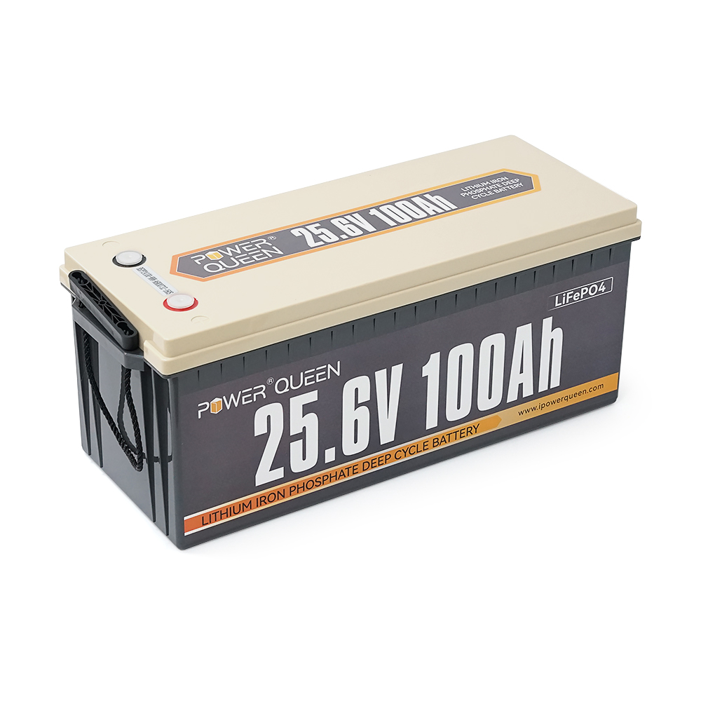 38299 Акумуляторна батарея LiFePO4 Power Queen 25.6V 100Ah, 2560Wh, BMS 100A, 532*207*215мм - Зображення 1