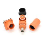 Силовий роз&apos;єм живлення YT 120А, комплект 2шт, ціна за комплект, Orange - Зображення 3