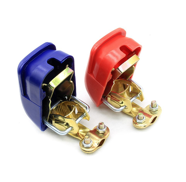 Клема для свинцево-кислотного акумулятора D1, метал + планкована мідь 1,5мм, 2 штуки в упаковці, ціна за упаковку