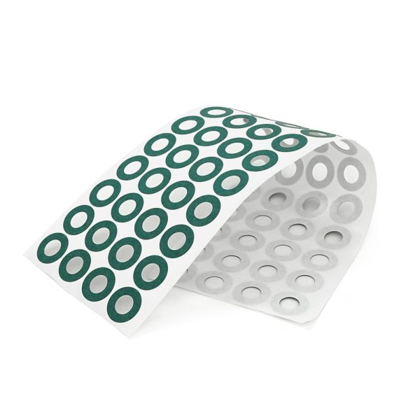 Папір ізоляційний в кільці для акумуляторів 21700, висока термостійкість, клейова основа, Green ( 60шт у стрічці, ціна за стрічку)