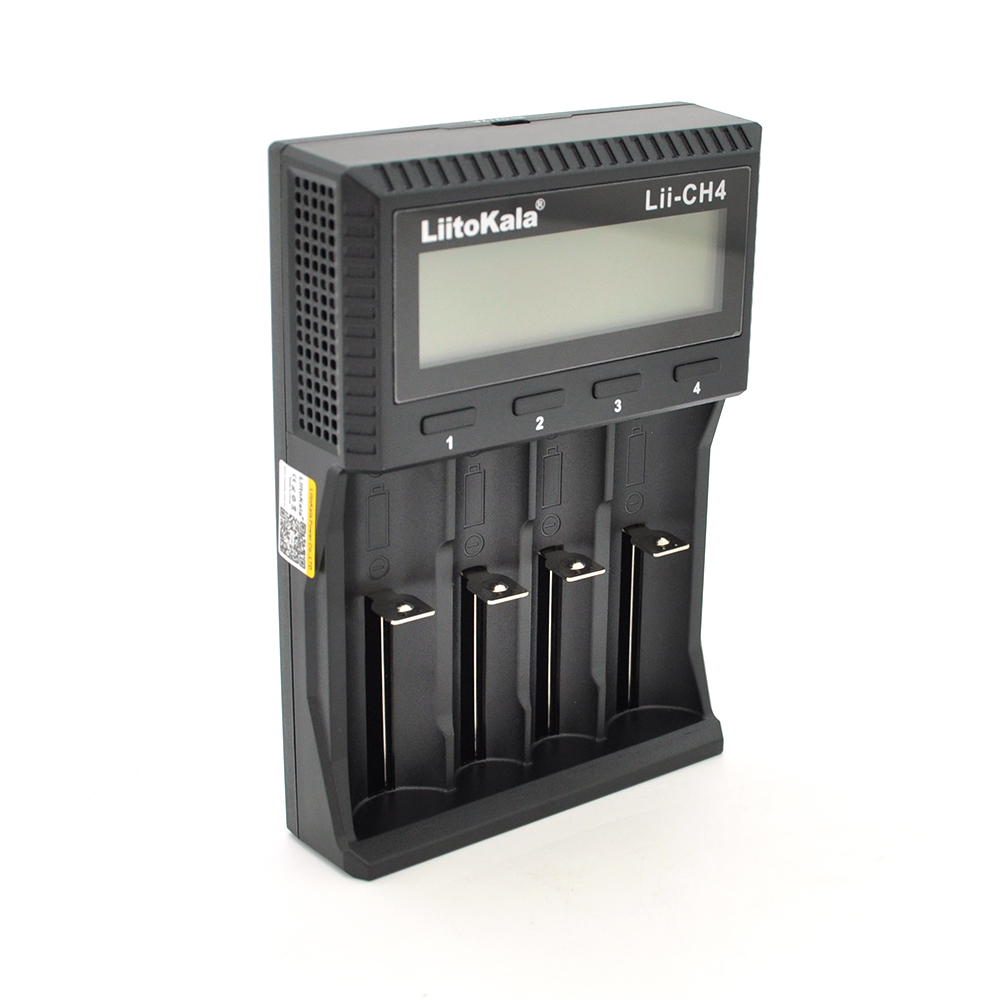 41892 ЗУ універсальне Liitokala Lii-CH4, 4 канали, LCD дисплей, підтримує Li-ion, Ni-MH та Ni-Cd AA (R6), ААA (R03), AAAA, С (R14) - Зображення 1