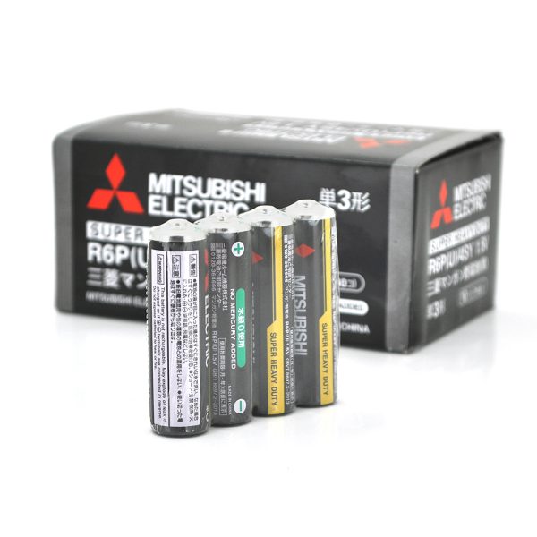 Батарейка Super Heavy Duty MITSUBISHI 1.5V AA / R6PU, 4S shrink pack,400pcs / ctn