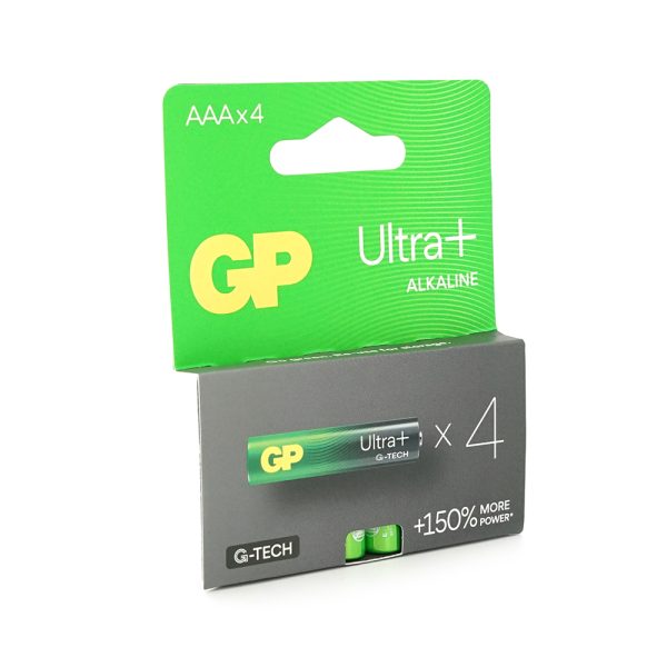 Батарейка GP Ultra Plus 24AUP-U4, лужна AAA, 4 шт у блістері, ціна за блістер