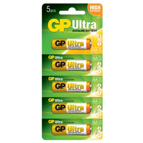 Батарейка GP Ultra 15AU-2UR5 лужна AA, 5 шт в блістері, ціна за блістер