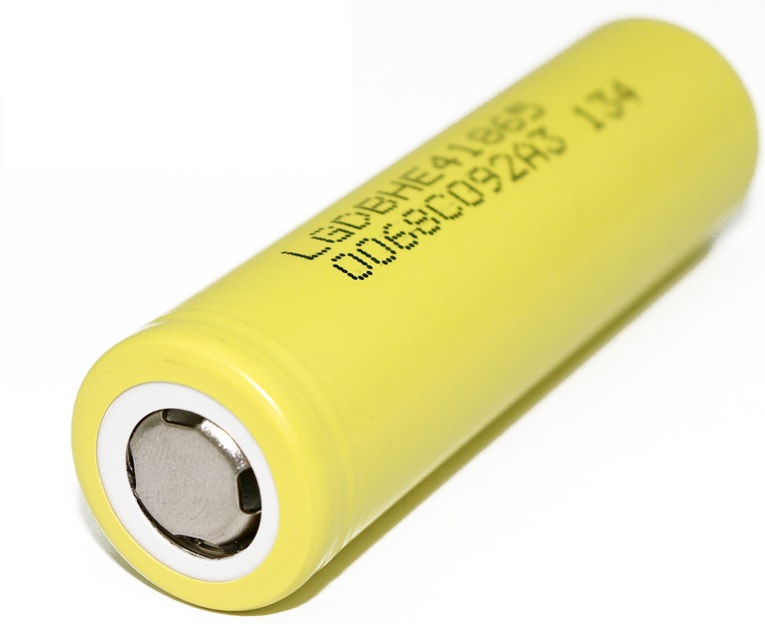 06824 Акумулятор 18650 Li-Ion LG LGDBFIE41865 (LG HE4), 2500mAh, 20A, 4.2 / 3.6 / 2.5V, жовті - Зображення 1